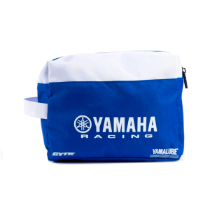Kompakti ja kevyt Yamaha Paddock Blue -toilettilaukku on täydellinen peseytymistarvikkeiden ja henkilökohtaisten tavaroiden kuljettamiseen. 
